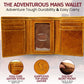 BULL GUARD Best Leather Men's RFID Trifold Wallet With ID Great Outdoor Wallet