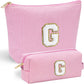 YOOLIFE Unique Makeup Bag - Pink Cosmetic Travel Toiletry Bag for Women, Sister, Girlfriend, Friend Gifts - Roamly
