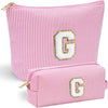 YOOLIFE Unique Makeup Bag - Pink Cosmetic Travel Toiletry Bag for Women, Sister, Girlfriend, Friend Gifts - Roamly