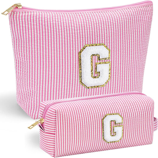 YOOLIFE Unique Makeup Bag - Pink Cosmetic Travel Toiletry Bag for Women, Sister, Girlfriend, Friend Gifts - Roamly