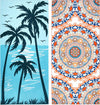2 Pack Oversized Microfiber Beach Towel, 75'x 35', Sand-Free, Quick Drying, Super Absorbent