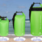 Freegrace Waterproof Dry Bags Set Of 3 Dry Bag With 2 Zip Lock Seals & Detachable Shoulder Strap, Waist Pouch & Phone Case - Can Be Submerged Into Water - For Swimming (Green, 5L)