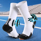 Men's Compression Running Socks: Coolmax Athletic Crew Socks Moisture Wicking Anti-Blister Cushion for Hiking 3 Pairs