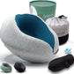 Premium Quality Memory Foam Travel Neck Pillow Bundle - Best Ergonomic Pillow for Airplane Travel, car Ride, Sleeping. Comes with Eye mask, earplugs and Storage Bag