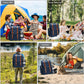 Picnic Backpack for 4 Person with Large Insulated Cooler Bag, Picnic Basket Set with Wine Pouch, Waterproof Picnic Blanket & Cutlery Set. Perfect for, Camping, Party,Wedding Gift for Couple,Blue