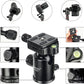BONFOTO B690C Lightweight Carbon Fiber Portable Tripod Compact Travel Camera Tripod Monopod with 360 Degree Ball Head,1/4" Quick Release Plate and Carry Bag for DSLR Cameras