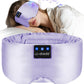 LC-dolida Luxurious Silk Soft Sleep Mask, Sleep Headphones with Bluetooth 5.4 for Side Sleeper, Total Blackout Eye Sleeping Mask for Women and Men, Ideal Gift for Restful Sleep, Travel(Light Purple)