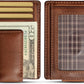 House of Jack Co. Carryall Slim Money Clip Wallet for Men, Strong Magnetic Clip, Front Pocket Wallet Card Holder, Full Grain Cowhide Leather,Tan
