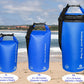 Freegrace Waterproof Dry Bags Set of 3 Dry Bag with 2 Zip Lock Seals & Detachable Shoulder Strap, Waist Pouch & Phone Case - Can Be Submerged Into Water (Navy Blue, 20L)