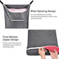 Hanging Laundry Hamper Bag Behind Door Hampers for Laundry Hanging Save Space Zipper Laundry Hamper Door Hanging with 2 PCs Stainless Steel Hooks Suction Hooks for Wall/Bathroom (Grey-2Pack)