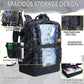Fishing Tackle Backpack with 4 Tackle Boxes,45L Large Tackle Bag with 2 Rod Holders & Clear Window,Outdoor Fishing Backpack for Fishing,Camping, Hiking,Camouflage