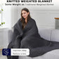 L'AGRATY Knitted Weighted Blanket - 48"x72" 15lbs Cooling Chunky Knit Heavy Blanket for Adults Braided Crochet Throw Thick Cable Yarn Knit Decorative No Beads Evenly Weighted Machine Washable
