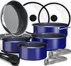 Pro DUXANO 12PC Hybrid 3-Ply Stainless Steel Skillet&Nonstick Pots and Pans Set, High Heat Sear&Fry, 2-Layer Ceramic Induction Cookware, 9H Scratch-Resistant&Anti-Warp,PFAS Free,All Cooktop/Dishwasher