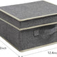 YueYue Cloth Foldable Fabric Bins Box Storage - 2 Pack 12.4 X 12 X 6.7 Inch Storage Bins With Lids Organizer Basket Gray - Bins Storage Shelves Closet Boxes Pack Collapsible