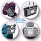 Kopi Baby Portable Diaper Changing Pad - Baby Diaper Changer Travel Bag with Wipes Pocket, Smart Design Portable Changing Mat, Infant Travel Station Kit, Gift for Newborn Girl & Boy - Grey, Classic