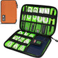 Electronics Organizer,Travel Cord Organizer Pouch, Portable Cable Organizer Bags,Travel Electronic Accessories Storage Case for Cables, Cords, Charger, Phone (Orange)