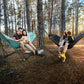 Tranquillo Combo x2 Hammocks with Stand for Outside & Tree Straps, Heavy Duty Hammock with Stand 600lbs for Indoor Outdoor Patio Backyard, x2 Hammocks for 2 Person, Portable Carrying Bags, Sky