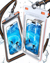TORRAS 2 Pack IPX8 Waterproof Phone Pouch Floating, Underwater Screen Touchable, Waterproof Phone Case with Lanyard for iPhone 16 Pro Max 15 14 13 S25 Ultra S24, Cell Phone Dry Bag 7.0", Black & White