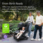 UPPAbaby Minu Duo Side-by-Side Double Stroller - Lightweight + Compact Design for Travel - Easy Fold- from Birth to Toddler - Independent Recline - Jake (Charcoal/Carbon Frame/Black Leather)