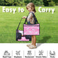 Kids Travel Tray, Travel Tray for Kids Car Seat, Toddler Car Seat Lap Tray, Carseat Tray for Kids Travel, Carseat Table Tray for Kids Travel Activities (Dark Pink)