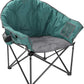 ARROWHEAD OUTDOOR Oversized Heavy-Duty Club Folding Camping Chair with Pocket, Cup Holder, Portable, Padded, Moon, Round, Saucer, Supports 330lbs, Carrying Bag