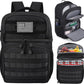 MOZETO Lunch Backpack for Men, Tactical Inspired Double Deck Cooler Backpack Insulated Leakproof RFID Lunchbox for Work