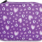 PackIt Freezable Classic Lunch Box, Leopard Hearts Purple, Built with ECOFREEZE Technology, Reusable, Zip Closure With Zip Front Pocket and Buckle Handle, Designed for Fresh Lunch On the Go