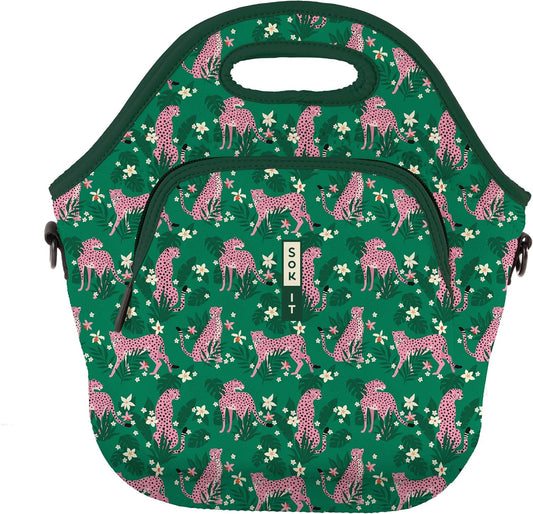 Sok It LunchTote Zippered Bag Insulated Neoprene Caddy (Paradise Prowl, X-Large 6.5 Quart Lunch Tote)
