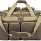 K-Cliffs Tactical Range Duffel Heavy Duty Large Gear Duffle Durable Quality Travel Sports Gym Equipment Bag Military Molle with Lockable Zippers with US Flag Patch 33 Inch Khaki
