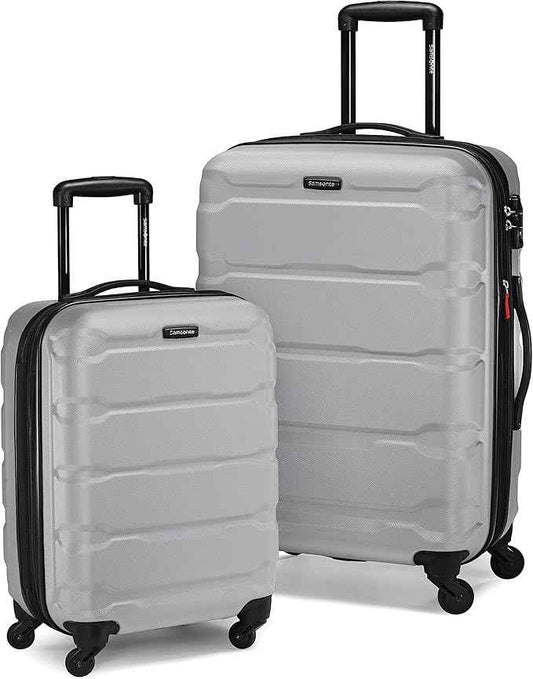 Samsonite Omni PC Hardside Expandable Luggage with Spinner Wheels, Silver, 2-Piece Set (20/24)