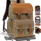 Padwa Lifestyle Khaki Camera Backpack - Waxed Memory Weather Resistant Canvas Camera Bag, Multi DSLR SLR Large Camera Backpacks for Photographers with 16” Laptop & Lens Compartment and Tripod Holder