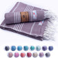 Turkish Beach Towel - 40x71 inch Oversized Sand Resistant Prewashed Turkish Towel - 100% Turkish Cotton Quick Drying, Compact, Lightweight Turkish Towel for Beach, Bath, Pool, Gym, Yoga.