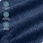 Bare Home Textured Fleece Blanket - King Size - Ultra-Soft Lightweight for Bed, Sofa, and Couch - Luxury Microplush - Cozy Warm Blanket (King, Chevron Dark Blue)