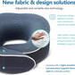 Orthopedic Neck Pillow Travel Neck Pillows for Airplanes, Memory Foam Kit, Updated Resting Material, Airplane Travel Set with 3D Contoured Eye Masks, Earplugs, and Luxury Mesh Bag (Blue)