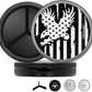 Metal Pouch Can | Metal Container | Slim EDC Pocket Tin | Airtight & Moisture-Resistant | Compact Daily Organizer | Pill Case & Travel Tin | Father’s Day Gift for Dad | (American Flag, Black, Tall)