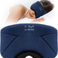 Sleep Mask with Headphones Bluetooth 5.4, LC-dolida Wireless Music Eye Mask for Sleeping Headphones with Soft Bamboo Cotton Cooling Breathable,Ultra-Thin Stereo Speaker for Side Sleepers-Blue