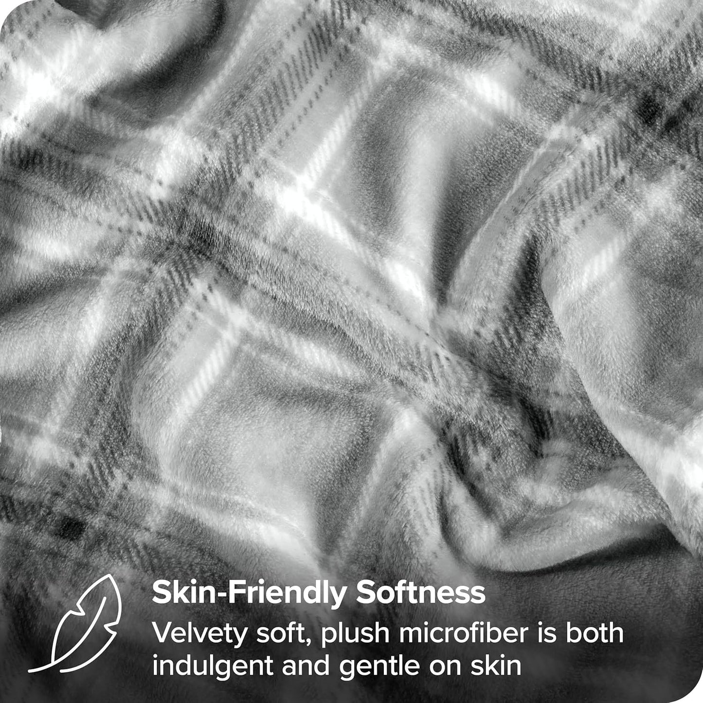Bare Home Textured Fleece Blanket - Twin/Twin Extra Long - Ultra-Soft Lightweight for Bed, Sofa, and Couch - Luxury Microplush - Cozy Warm Blanket (Twin/Twin XL, Tartan Plaid)