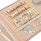 Pavilia Foldable Jewelry Organizer - Travel Roll Bag with Compartments for Earrings, Rings, Necklaces, Bracelets - Packing Accessory