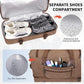 WITZMAN Duffle Bag for Men 50L Canvas Weekender Overnight Bag with Toiletry Bag Sets Travel Duffel Bag Shoes Compartment（A8010-2 Brown） - Roamly