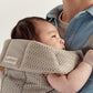 BabyBjörn Baby Carrier Mini, Gray Beige, 3D Mesh Newborn Carrier (7-25 lbs), Ergonomic, Easy-to-Use