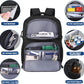 MOZETO Lunch Backpack for Men, Tactical Inspired Double Deck Cooler Backpack Insulated Leakproof RFID Lunchbox for Work