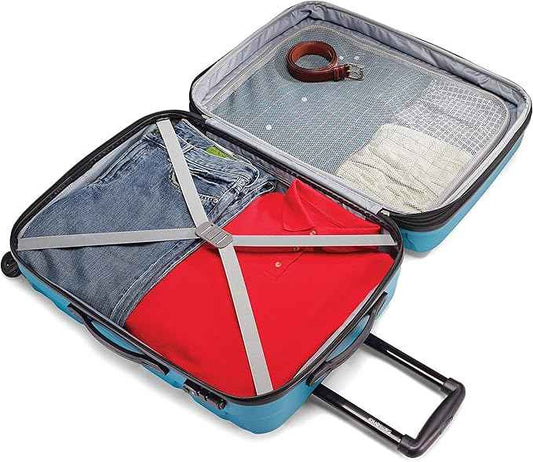 Samsonite Omni PC Hardside Expandable Luggage with Spinner Wheels, Caribbean Blue, 2-Piece Set (20/28)