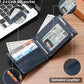 Mens Wallet Bifold Genuine Leather RFID Blocking Wallet for Men with 1 ID Windows 13 Card Holders 2 cash pockets 1 Gift Box