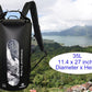 Freegrace Waterproof Dry Bags Set of 3 - Dry Bag with 2 Zip Lock Seals, Waist Pouch & Phone Case - Can Be Submerged Into Water for Swimming, Kayak, Rafting & Boating (Window, Black, 35L)