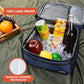 OPUX Lunch Box For Men Women, Insulated Large Lunch Bag Adult Work, Double Decker Lunchbox Meal Prep Dual Compartment Leakproof Lunch Cooler, Soft Lunch Pail Tote Boys Girls Kids School, Navy Blue 12L