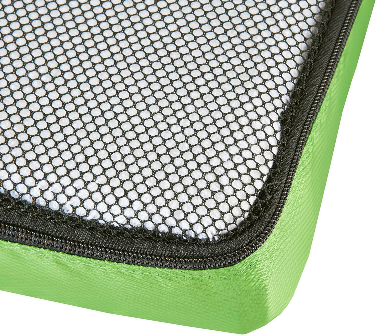 Amazon Basics Medium Packing Cubes for Travel, Packing Organizers, 4-Piece-Set With Double Zipper Pulls and Mesh Top Panel, 100% Durable Polyester, Green, 13.8"L x 9.8"W x 3"H - Roamly