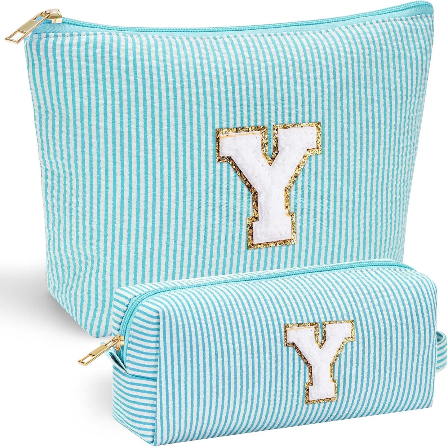 YOOLIFE Daughter Gifts Cosmetic Bag - Make Up Bag Travel Makeup Bag for Women - Personalized Bridesmaid Gifts - Letter Y - Roamly