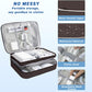 Electronics Organizer,Travel Cord Organizer Pouch, Portable Cable Organizer Bags, Waterproof Electronic Accessories Storage Case for Cables, Cords, Charger, Phone (Three Layer-Brown)