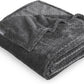 Bare Home Textured Fleece Blanket - King Size - Ultra-Soft Lightweight for Bed, Sofa, and Couch - Luxury Microplush - Cozy Warm Blanket (King, Chevron Grey)