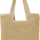 Straw Beach Tote Bag: Large Summer Boho Woven Bags - Rattan Handmade Shoulder Handbags for Women